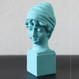 Maxbell Nordic Art Statue Art Ornament Sculpture for Countertop Furnishings Entryway blue