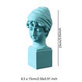 Maxbell Nordic Art Statue Art Ornament Sculpture for Countertop Furnishings Entryway blue