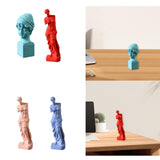 Maxbell Nordic Art Statue Art Ornament Sculpture for Countertop Furnishings Entryway blue