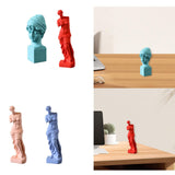 Maxbell Nordic Art Statue Art Ornament Sculpture for Countertop Furnishings Entryway blue