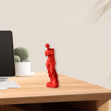 Maxbell Nordic Art Statue Art Ornament Sculpture for Countertop Furnishings Entryway red