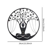 Maxbell Medtitation Metal Wall Art Decor Yoga Meditation Wall Decor for Indoor Patio