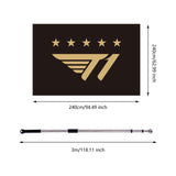 Maxbell Ti Esports Flag Gaming Event Fan Banner Multipurpose Background Support Flag 240cmx160cm