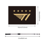 Maxbell Ti Esports Flag Gaming Event Fan Banner Multipurpose Background Support Flag 192cmx128cm