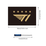 Maxbell Ti Esports Flag Gaming Event Fan Banner Multipurpose Background Support Flag 96cmx64cm
