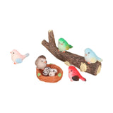 Maxbell Miniature Bird Figurine Bird Nest Decoration Micro Landscape Ornament