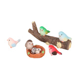 Maxbell Miniature Bird Figurine Bird Nest Decoration Micro Landscape Ornament