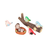 Maxbell Miniature Bird Figurine Bird Nest Decoration Micro Landscape Ornament