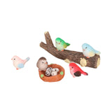 Maxbell Miniature Bird Figurine Bird Nest Decoration Micro Landscape Ornament