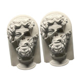Maxbell Greek Plaster Statue Figurine Greek Statue for Room Coffee Table Decor 2Pcs