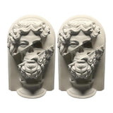 Maxbell Greek Plaster Statue Figurine Greek Statue for Room Coffee Table Decor 2Pcs