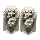 Maxbell Greek Plaster Statue Figurine Greek Statue for Room Coffee Table Decor 2Pcs