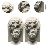 Maxbell Greek Plaster Statue Figurine Greek Statue for Room Coffee Table Decor 2Pcs