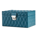 Maxbell Jewelry Case Portable Earrings Box Double Layers for Bathroom Travel Desktop Green