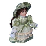 Maxbell Decorative Ceramic Doll 20cm Ceramic Doll in Dress for Desk Decoration Table