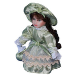 Maxbell Decorative Ceramic Doll 20cm Ceramic Doll in Dress for Desk Decoration Table