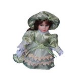 Maxbell Decorative Ceramic Doll 20cm Ceramic Doll in Dress for Desk Decoration Table
