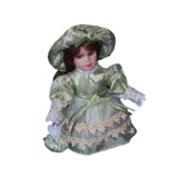 Maxbell Decorative Ceramic Doll 20cm Ceramic Doll in Dress for Desk Decoration Table