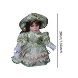 Maxbell Decorative Ceramic Doll 20cm Ceramic Doll in Dress for Desk Decoration Table