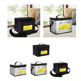 Maxbell Lipo Battery Fireproof Bag PVC Fireproof Spare Battery Bag Lipo Charging Bag Black