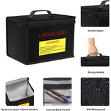 Maxbell Lipo Battery Fireproof Bag PVC Fireproof Spare Battery Bag Lipo Charging Bag Black
