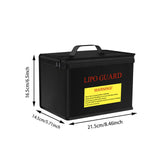Maxbell Lipo Battery Fireproof Bag PVC Fireproof Spare Battery Bag Lipo Charging Bag Black