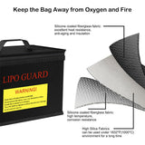 Maxbell Lipo Battery Fireproof Bag PVC Fireproof Spare Battery Bag Lipo Charging Bag Black