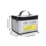 Maxbell Lipo Battery Fireproof Bag PVC Fireproof Spare Battery Bag Lipo Charging Bag Silver