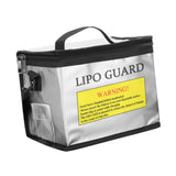 Maxbell Lipo Battery Fireproof Bag PVC Fireproof Spare Battery Bag Lipo Charging Bag Silver With strap