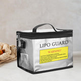 Maxbell Lipo Battery Fireproof Bag PVC Fireproof Spare Battery Bag Lipo Charging Bag Silver With strap