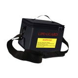 Maxbell Lipo Battery Fireproof Bag PVC Fireproof Spare Battery Bag Lipo Charging Bag Black With strap