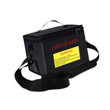 Maxbell Lipo Battery Fireproof Bag PVC Fireproof Spare Battery Bag Lipo Charging Bag Black With strap