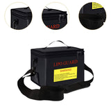Maxbell Lipo Battery Fireproof Bag PVC Fireproof Spare Battery Bag Lipo Charging Bag Black With strap