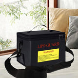 Maxbell Lipo Battery Fireproof Bag PVC Fireproof Spare Battery Bag Lipo Charging Bag Black With strap