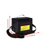 Maxbell Lipo Battery Fireproof Bag PVC Fireproof Spare Battery Bag Lipo Charging Bag Black With strap