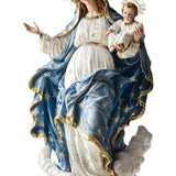 Maxbell Blessed Mary Figurine Christian Art Crafts Ornament for Indoor Holiday Shelf
