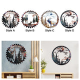 Maxbell Iron Wall Hanging Ornament Indoor Living Room Gift Collectible Elk Sculpture Style A