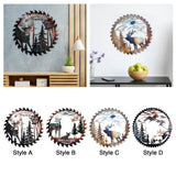 Maxbell Iron Wall Hanging Ornament Indoor Living Room Gift Collectible Elk Sculpture Style A