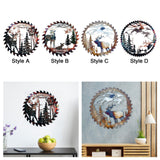Maxbell Iron Wall Hanging Ornament Indoor Living Room Gift Collectible Elk Sculpture Style A