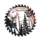 Maxbell Iron Wall Hanging Ornament Indoor Living Room Gift Collectible Elk Sculpture Style A