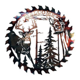 Maxbell Iron Wall Hanging Ornament Indoor Living Room Gift Collectible Elk Sculpture Style A
