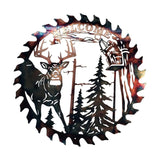 Maxbell Iron Wall Hanging Ornament Indoor Living Room Gift Collectible Elk Sculpture Style A