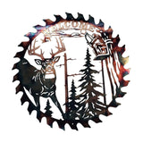 Maxbell Iron Wall Hanging Ornament Indoor Living Room Gift Collectible Elk Sculpture Style A