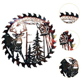 Maxbell Iron Wall Hanging Ornament Indoor Living Room Gift Collectible Elk Sculpture Style A
