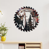Maxbell Iron Wall Hanging Ornament Indoor Living Room Gift Collectible Elk Sculpture Style A