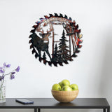 Maxbell Iron Wall Hanging Ornament Indoor Living Room Gift Collectible Elk Sculpture Style A