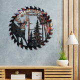 Maxbell Iron Wall Hanging Ornament Indoor Living Room Gift Collectible Elk Sculpture Style A