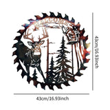 Maxbell Iron Wall Hanging Ornament Indoor Living Room Gift Collectible Elk Sculpture Style A