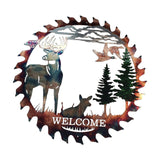 Maxbell Iron Wall Hanging Ornament Indoor Living Room Gift Collectible Elk Sculpture Style B
