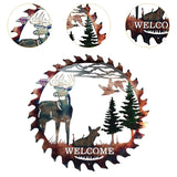 Maxbell Iron Wall Hanging Ornament Indoor Living Room Gift Collectible Elk Sculpture Style B